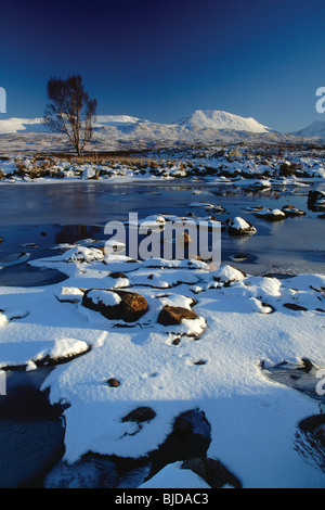 Il fiume ba e il Bridge of Orchy Montagne Rannoch Moor Argyll & Bute Scozia Scotland Foto Stock