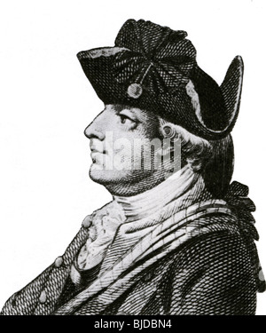 Il generale Sir Henry Clinton - ufficiale dell'esercito britannico (1730-1795) Foto Stock