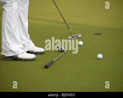 Le donne i golfisti praticare prima i loro giri durante la HSBC 2010 donne campionato. Foto Stock