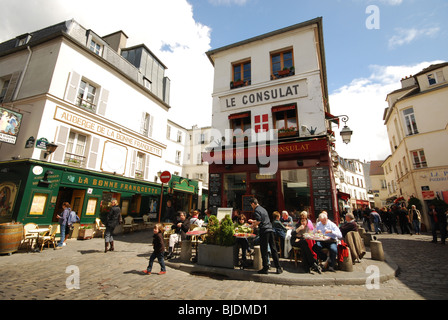 Il ristorante Le Consulat Montmartre Parigi Francia Foto Stock