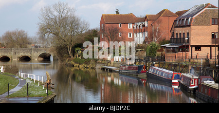 TEWKESBURY IN INVERNO. GLOUCESTERSHIRE. In Inghilterra. Regno Unito Foto Stock