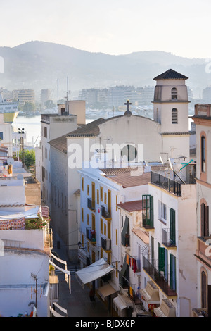 Eivissa o la città di Ibiza, città vecchia, Ibiza, Isole Baleari, Spagna Foto Stock