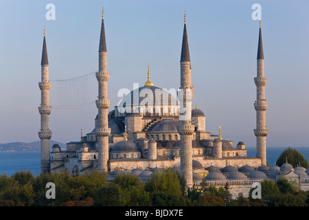 La Moschea Blu, Sultan Ahmet Mosque 1609-1616, quartiere di Sultanahmet, Istanbul, Turchia Foto Stock