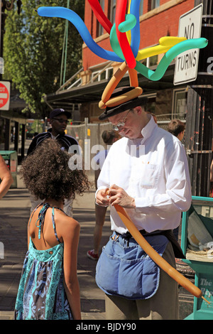 Portland Oregon grattacieli Skidmore Mercato e Festival della Comunità Foto Stock