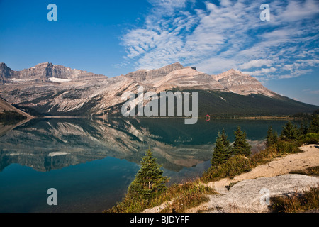 Bow Lake - Parco Nazionale di Banff - Alberta - Canada Foto Stock