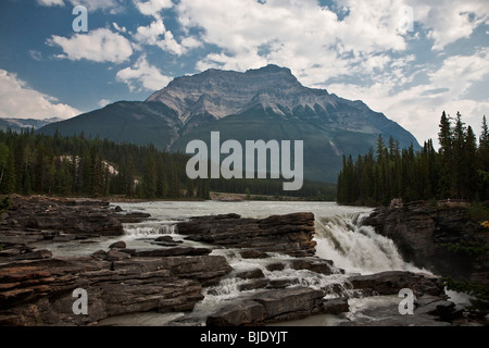 Athabasca cascate - Jasper National Park - Alberta - Canada Foto Stock