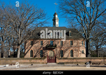 Il Campidoglio di Colonial Williamsburg, Virginia, Stati Uniti d'America. Costruito nel 1751. Foto Stock