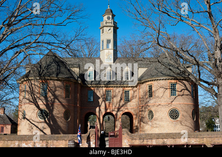 Il Campidoglio di Colonial Williamsburg, Virginia, Stati Uniti d'America. Costruito nel 1751. Foto Stock