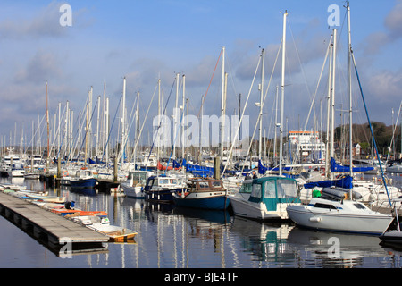 Marina Lymington New Forest Town Center hampshire England Regno unito Gb Foto Stock