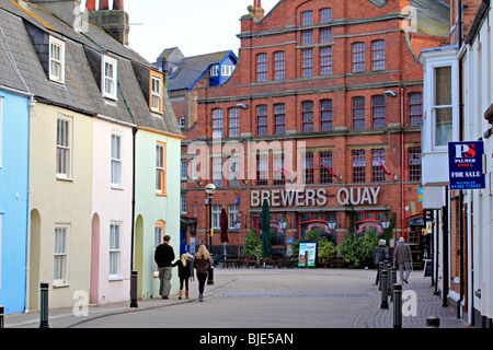 Brewers Quay weymouth harbour barche dorset England Regno unito Gb Foto Stock