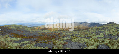 Panorama - vista dal nord della montagna - estate Foto Stock