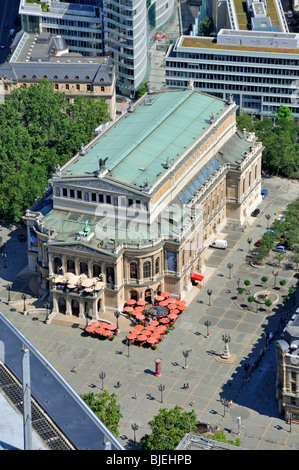 L'Alte Oper (antico teatro dell'Opera), Frankfurt am Main, Germania, vista panoramica Foto Stock