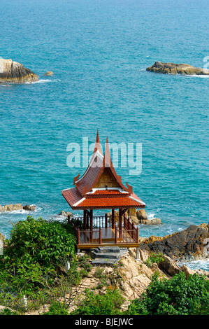 Tempio, Choeng Mon Bay, Ko Samui, Tailandia Foto Stock