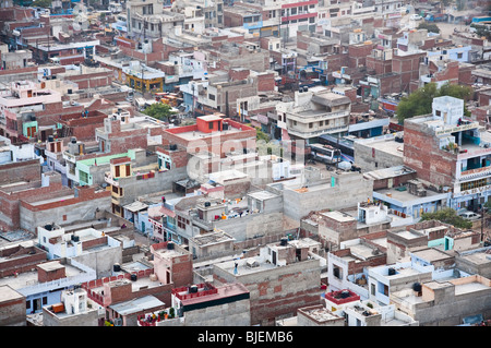 Vista aerea di tetti a Jaipur, India Foto Stock