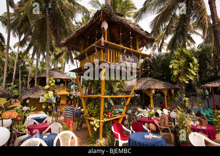 India Kerala, Varkala Kerala Coffee House, giardino Foto Stock