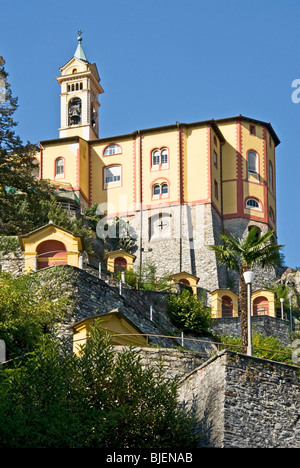 Chiesa di pellegrinaggio Madonna del Sasso, Locarno, Ticino, Svizzera Foto Stock