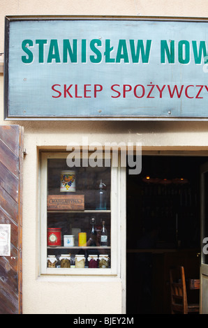 Ripristinato tradizionale ebraica in negozio nel quartiere Kazimierz, Cracovia in Polonia Foto Stock