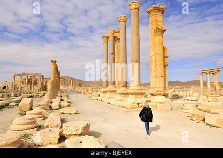 Le rovine romane di Palmyra Siria Foto Stock