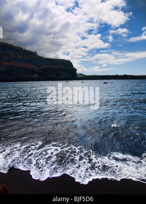 Spiaggia nera (Tenerife, Isole Canarie, Spagna) Foto Stock