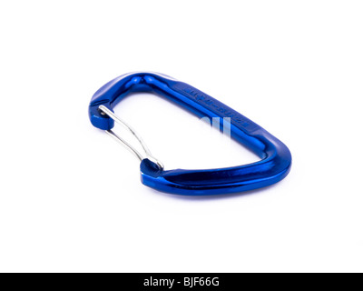 Carabina blu su sfondo bianco Foto Stock