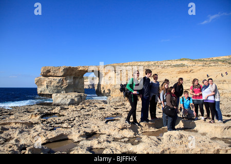 Azure Window, Dwejra, San Lawrenz, Gozo, Malta Foto Stock