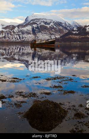 Ben Nevis dal sul Loch Linnhe Foto Stock