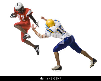 Due giocatori di calcio Foto Stock