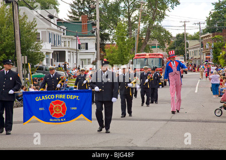 Quarto di luglio Parade, Saugerties, New York, Stati Uniti d'America Foto Stock