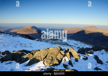 Wasdale da Lingmell, Lake District inglese Foto Stock