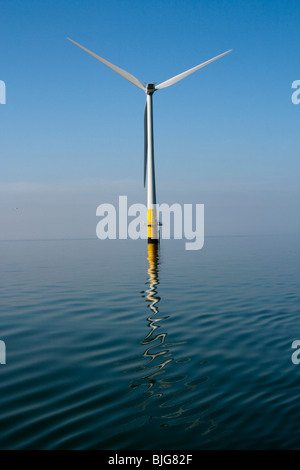 Un giorno di Greta visitando la Kentish Flats offshore wind farm Foto Stock