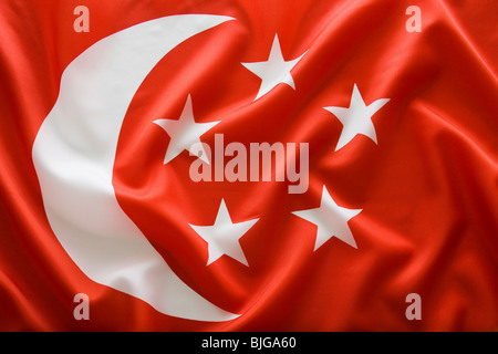 bandiera di Singapore Foto Stock
