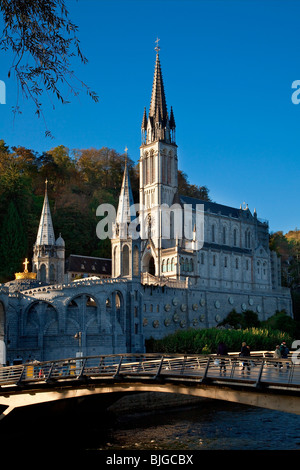 Basilica dell'immacolata concezione, Lourdes Foto Stock