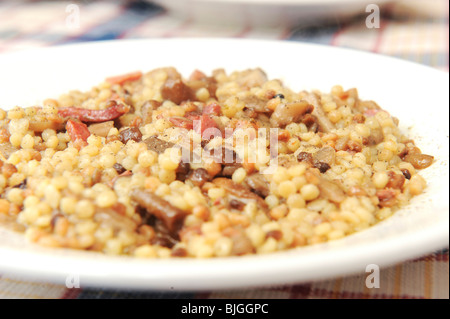 Fatto in casa cucina italiana servita in un agriturismo Foto Stock