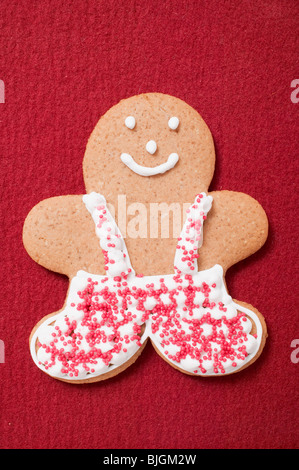 Gingerbread Man decorate con glassa - Foto Stock
