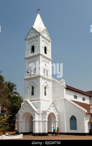 India Kerala, Calicut, Kozhikode, Bank Road, Chiesa dell India del Sud con unica architettura Euro-Keralan Foto Stock