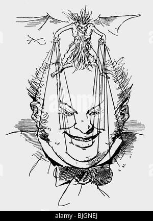 Denaro / finanza, borsa valori, caricatura, broker, 'Hausse', disegno di Bertall, Francia, circa 1870, , Foto Stock