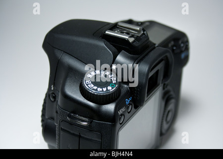 Fotocamera digitale Canon reflex dslr anticipo 40d eos nero giapponese prodotto isolato closeup top Foto Stock