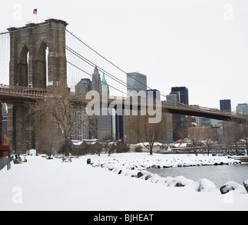 Ponte di Brooklyn Foto Stock