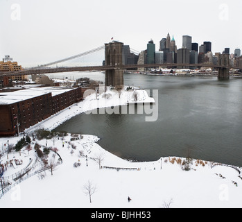 Ponte di Brooklyn Foto Stock