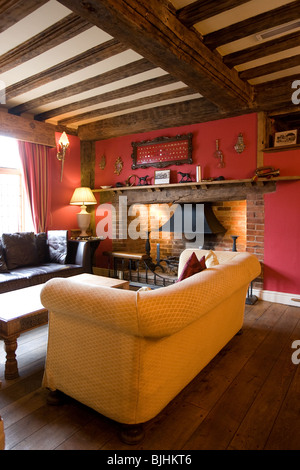 Il Bildeston Crown,Bildeston,Suffolk, Inghilterra la barra al Bildeston Crown Foto Stock