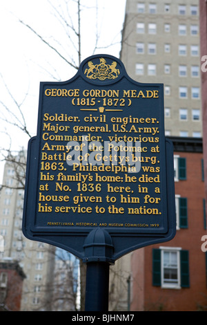 George Gordon Meade (1815-1872) Soldato, ingegnere civile. Il maggiore generale, U.S. Esercito. Il comandante Foto Stock