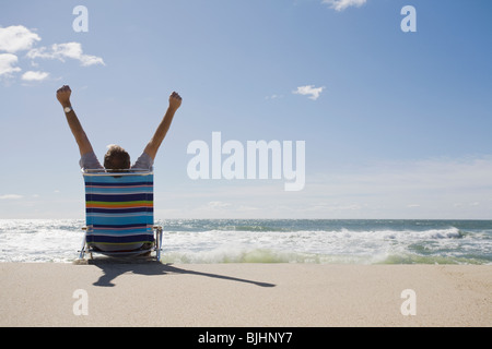 Relax sulla spiaggia Foto Stock