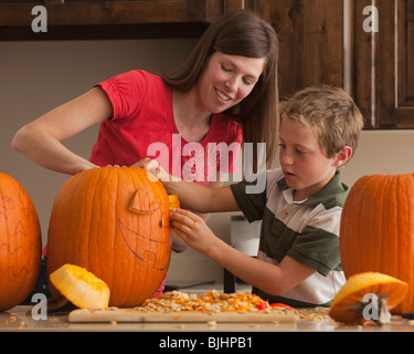 Intaglio della zucca Foto Stock