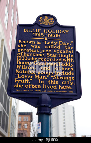 Billie Holiday (1915-1959) noto come "Lady Day", ella è stata chiamata la più grande cantante di jazz del suo tempo Foto Stock