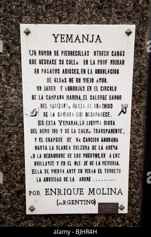 Statua di Yemanja, dea di acqua a Montevideo, Uruguay. Foto Stock