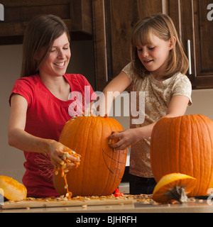 Intaglio della zucca Foto Stock