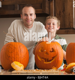 Intaglio della zucca Foto Stock