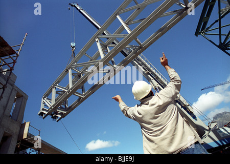 Ingegnere Dirigere il gruista Foto Stock