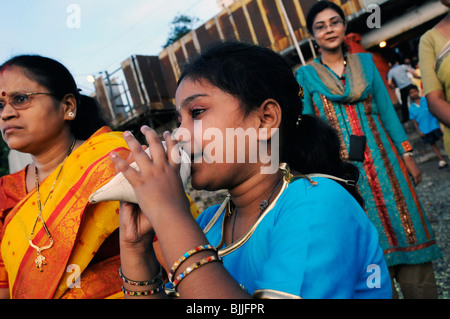 Durga Puja Festival di Calcutta, in India Foto Stock