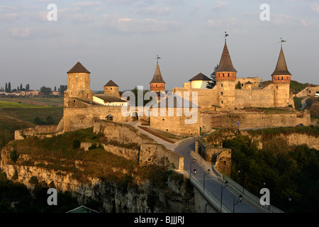 Podilsky Kamyanets Kamieniec Podolski vecchio castello Castello Alta forteress 12-XVIII secolo Khmelnytskyi oblast Podillya Podillia Foto Stock